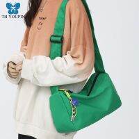 TH YOUPIN Satchel Nylon กระเป๋าสะพายหลังยอดนิยม กระเป๋าร่อซู้ลแบบสบาย ๆ กระเป๋าผู้หญิง กระเป๋าแฟชั่น ผู้ชาย