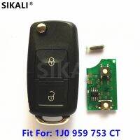 Kunci Remote Mobil Id48ชิปสำหรับ1j0959753ct 5fa009259-00 Fabia สุดยอด Octavia สำหรับ Skoda I 2000 - 2008