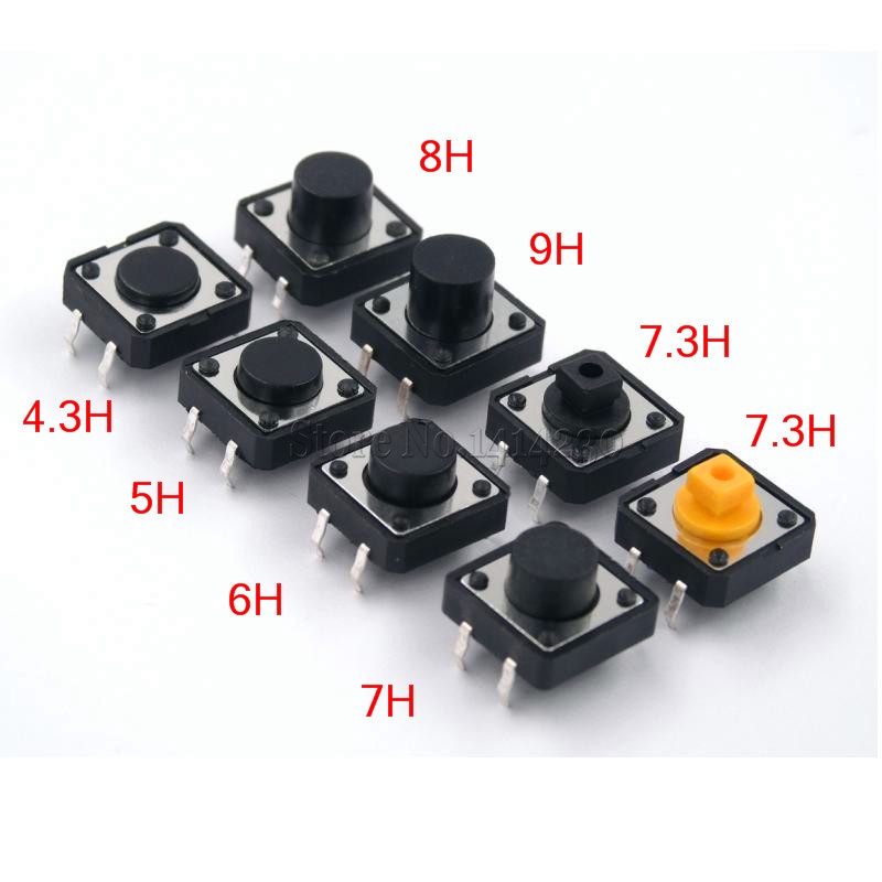 500Pcs Momentary DIP Tactile Tact Push Button Switch 4 Pin 6x6x5.5mm High 5.5mm 