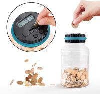 Smart Counting Piggy bank Adult piggy bank LCD displays the amount of money transparent jar as you take as you save