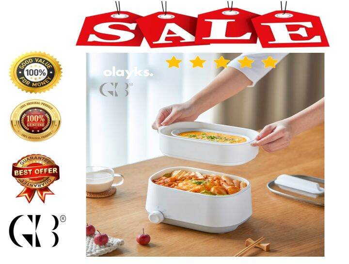 GB-STORE [100% ORIGINAL] OLAYKS Electric cooking pot multi-functional ...