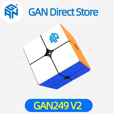 GAN ลูกบาศก์ V2ปริศนาคิวบ์มหัศจรรย์,249ปริศนาลูกบาศก์ไม่ติดสติ๊กเกอร์ V2แบบพกพาขนาดเล็กลูกบาศก์มหัศจรรย์249