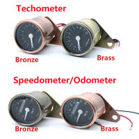 LED ไฮไลท์แสงไฟบรอนซ์รถจักรยานยนต์วัดระยะทาง Kmh S Peedometer R T Achometer สำหรับสากลรถจักรยานยนต์ R แข่ง Cafe