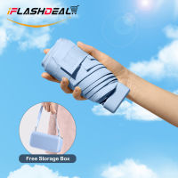 IFlashDeal ร่มขนาดเล็กทรงร่มกัน UV 99%,ร่มสีดำกันลมใช้ได้2แบบร่มกันแสงยูวีกันฝนร่มกันแดดกรอบร่มกันลมพร้อมกล่องเก็บของฟรี