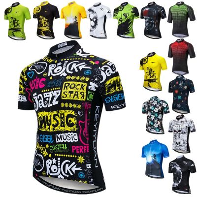 Weimostar Rock Music Mens Cycling Jersey Jazz Cycling Clothing Summer MTB Bike Jersey Tops Racing Bicycle Shirt Maillot Ciclismo