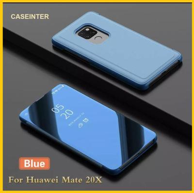 พร้อมส่งทันที เคสเปิดปิดเงา สำหรับ Huawei Mate 20X เคสหัวเหว่ย เมท 20เอ็ก Smart Case เคสวีโว่ เคสกระจก เคสฝาเปิดปิดเงา สมาร์ทเคส เคสตั้งได้ Huawei Mate 20X Sleep Flip Mirror Leather Case With Stand Holder เคสมือถือ เคสโทรศัพท์ รับประกันความพอใจ