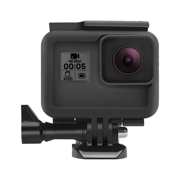 เคสกรอบกันกระแทกถ่ายภาพสำหรับ-gopro-hero-7-6-5กล้องแอ็กชันสีดำอุปกรณ์เสริมสำหรับที่ยึดปลอกหุ้มป้องกันขอบสำหรับ-go-pro-7-6-5