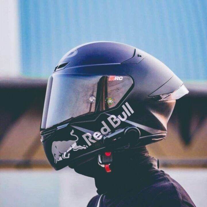 Cutting Stiker RED BULL Warna Putih Hitam Sticker RedBull Helm 23cm