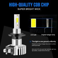 2Pcs Super Bright 9005 hb3 Car LED Headlight Bulb H1 H3 H4 H7 H8 H9 H11 HB4 9006 HIR2 9012 Fog Light Bulb 12-24V High Low Beam 6000K COB Headlight Bulb Car Headlight Accessories