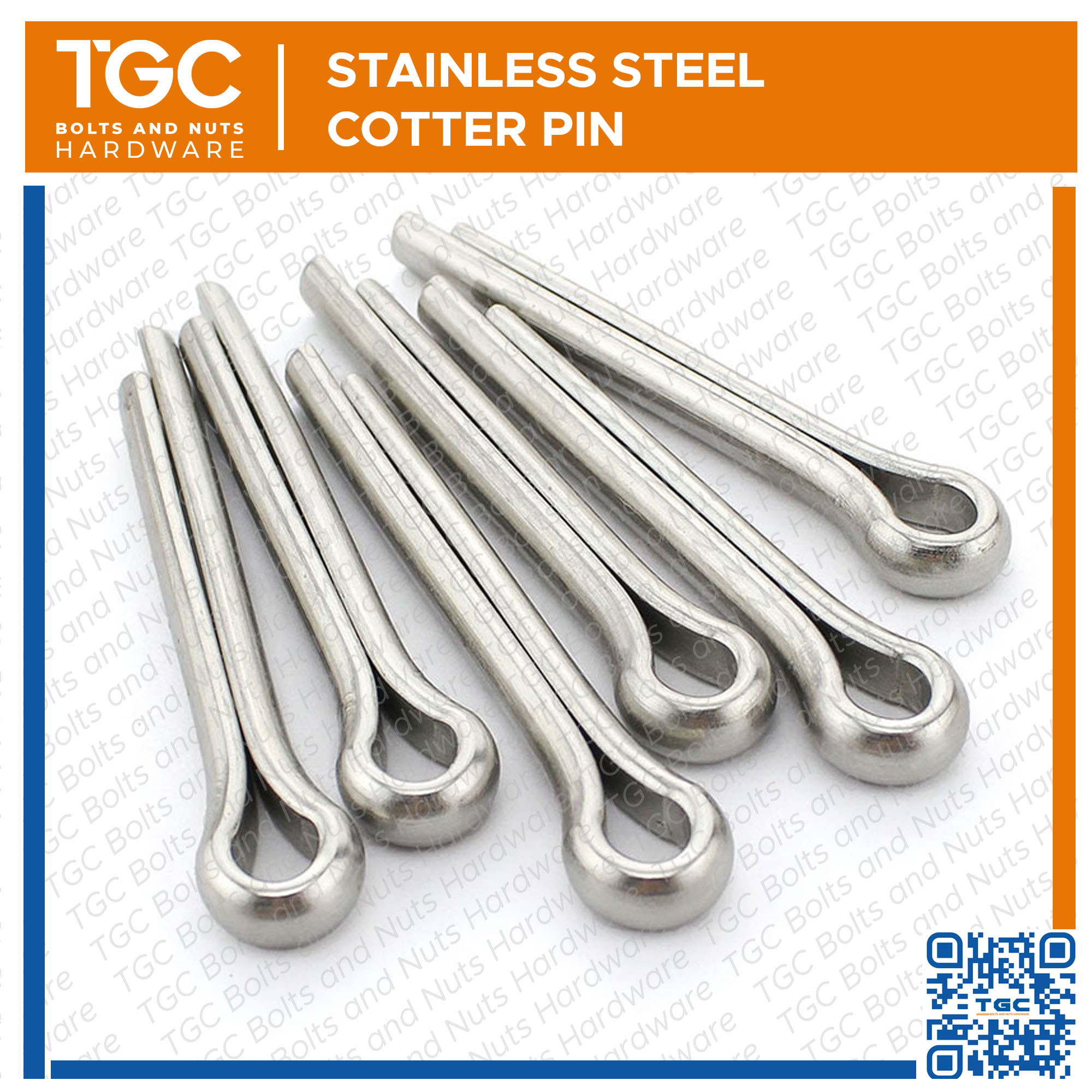 5/32" x 2 1/2" Stainless Steel SS Cotter Pin Bag of 25 