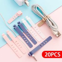 Cable Winder Cord Clip USB Wire Strap Ties 4 Holes Silicone Tie Earphone Cable Protectors Wire Wrapped Cord Line Cable Organizer