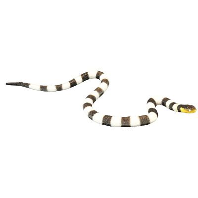 Solid simulation animal toy reptiles coral snake model base gorge section silver package iron cognitive gift