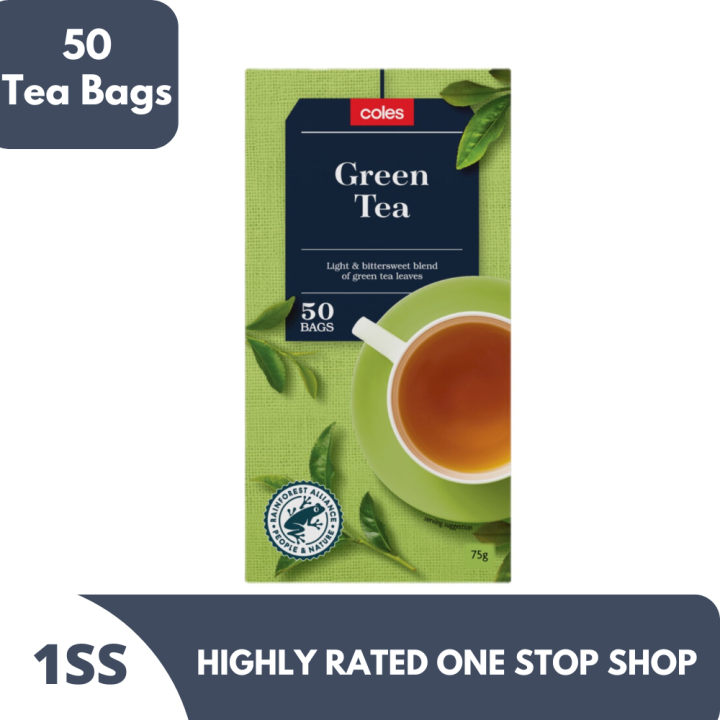 Coles Green Tea 50 Bags 75g Lazada PH