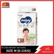 Tã Dán MOONY NATURAL Siêu Cao Cấp M46 TRẮNG