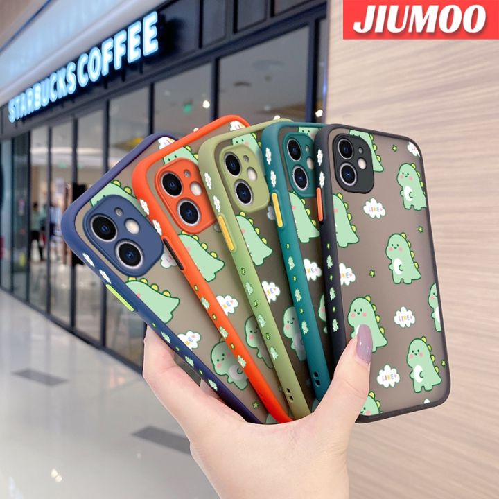 jiumoo-เคส-a30s-ปลอกสำหรับ-samsung-กาแล็คซี่-เคสโทรศัพท์ลายการ์ตูน-a50s-a50ลายการ์ตูนไดโนเสาร์ตัวน้อยกันกระแทกผิวด้านแข็งขอบสี่เหลี่ยมเคสป้องกันเลนส์กล้องคลุมทั้งหมดปลอกซิลิโคนนิ่ม