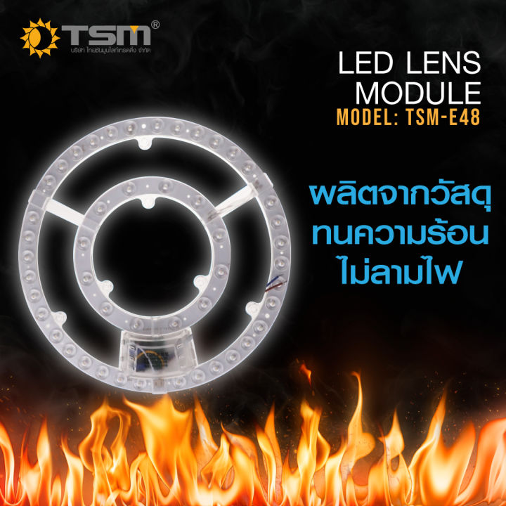 หลอดกลมแผง-tsm-แผ่นชิปเพดาน-led-lens-module-tsm-e36w-tsm-e48w-ได้รับมาตรฐาน-มอก
