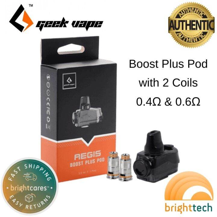 HOT Geekvape Aegis Boost Plus Pod Replacement and Coil Occ Legit 1 Pod 2 Coils (With Warranty