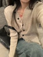 ❉ /Autumn V-neck Color Knitted Cardigan Top Coat