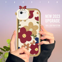 เคสสำหรับ iPhone 7 Plus 8 Plus 6 6S X XS XS MAX เคสเลนส์โทรศัพท์การ์ตูนดอกไม้มอนสเตอร์สเตอร์เคสแบบนิ่มฝาครอบป้องกันกันกระแทก