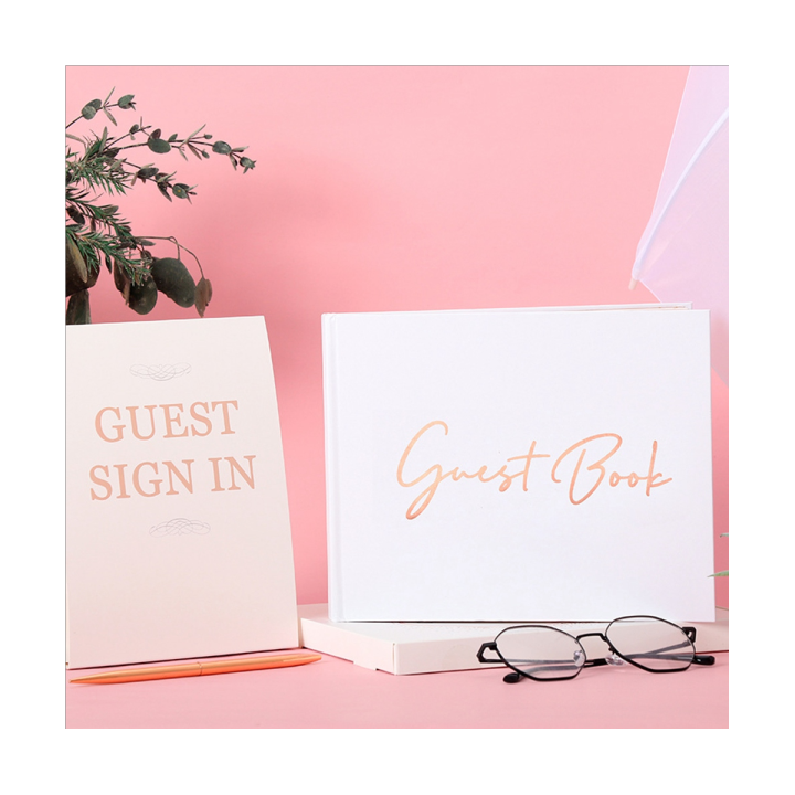 wedding-guest-book-hen-party-guest-book-wedding-books-white-amp-rose-gold-for-guests-to-sign-baby-shower-sign-in-guest-book-with-pen