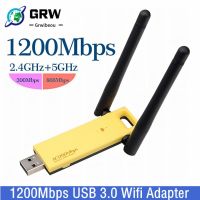 Grwibeou High Speed 1200Mbps USB 3.0 Wifi Adapter Dual-Band Wireless USB Wi fi Antenna 5GHz &amp; 2.4Ghz Network Card For PC Laptop  USB Network Adapters