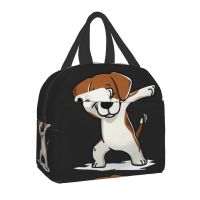 ♈♧ Dabbing Beagle Resuable Lunch Boxes for Women Leakproof Dog Thermal Cooler Food Insulated Lunch Bag Kids School Children