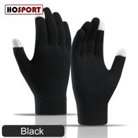 [HOSPORT] Full Finger Knitted Gloves Men Women Bike Winter Warm Touch Screen Mittens Cycling Gloves