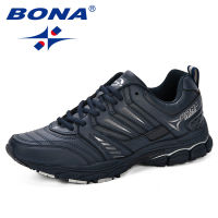 BONA Running Shoes Mens Outdoor Chunky Sports Shoes Comfortable Breathable Jogging Tennis Shoes Waterproof Leather Sneakers