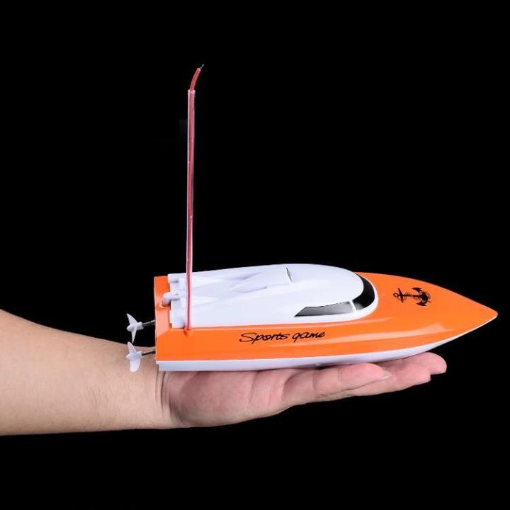 เรือบังคับวิทยุไฟฟ้า-ควบคุมง่าย-ความเร็ว-20-กม-ชั่วโมง-speed-boat-heyuan-802-สีส้ม