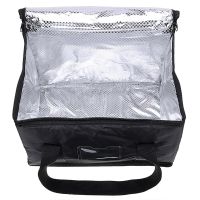 กระเป๋าส่งของพิซซ่าอาหารฉนวนเก็บความร้อน/ห่อกระเป๋าเก็บความเย็น3ขนาดพร้อมช่องซิปคู่ขนาดเล็ก