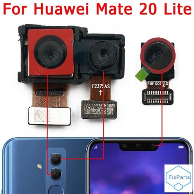 ของแท้สำหรับ Huawei Mate 20 Lite Mate20 20 Lite กล้องหน้าหลังด้านหน้าด้านหลังชิ้นส่วนอะไหล่โมดูลของกล้องขนาดเล็กหลักด้านหน้า