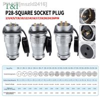 P28 aviation connector plug socket 2/3/4/5/7/10/12/14/16/19/20/24pin male female butt joint Circular connector rear nut socket