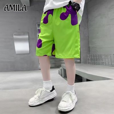 AMILA กางเกงขาสั้นเด็กกางเกงแบบญี่ปุ่นขี้เกียจวรรณกรรมใหม่ Unisex All-Match เสื้อผ้าเด็กกางเกงขาสั้นทันสมัยคร็อปแพนท์