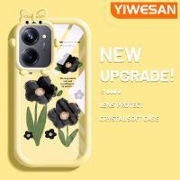 YIWESAN เคสสำหรับ Realme 10 Realme 10 Pro Plus 5G เคสลายการ์ตูนแฟชั่นดอกไม้กันกระแทกหลากสีเคสโทรศัพท์โปร่งใสซิลิโคนนิ่มเคสป้องกันเลนส์กล้องถ่ายรูปลายสัตว์ประหลาดน้อยน่ารักสุดสร้างสรรค์