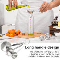 3 Size Funnels Set Stainless Steel Funnels Long Handle Design Multi Function Stackable Kitchen Funnels Tools Transfer Fluid