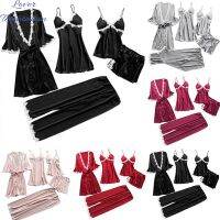 คนรักการ®5Pcs ผู้หญิงเซ็กซี่ลูกไม้ชุดนอนชุดชั้นใน Babydoll ชุดนอนกางเกง Dress