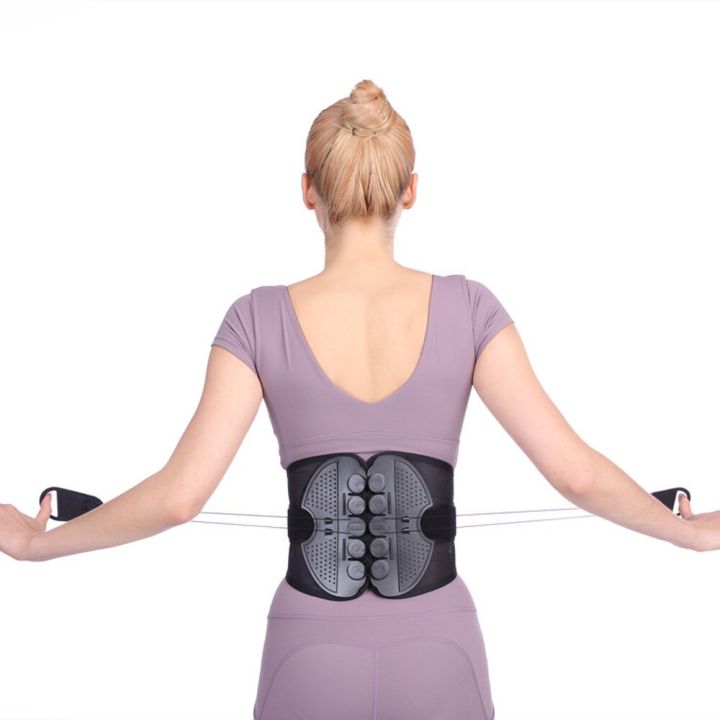 elastic-adjustable-pulley-system-breathable-mesh-belt-women-orthopedic-lumbar-posture-corrector-back-brace-waist-support-belt