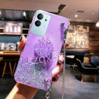 เคสโทรศัพท์สินค้าพร้อมในสต็อกสำหรับ VIVO V29เคสโทรศัพท์ลายเลื่อมแวววาว,V27 V27e Y02 Y02A Y02T V25e V25 Pro 5G 4G 2023ใหม่พร้อมที่ยึดและที่ยึดสายโลหะโปร่งใส Y78ซิลิโคน Y27ฝาหลัง