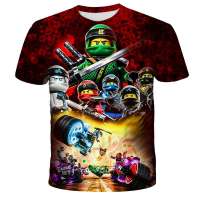 Kids Boys Girls Clothes Ninja Cartoon Harajuku Print 3D T-shirts Short Sleeved T Shirt For 3-14 Year Children Clothing Tees Tops