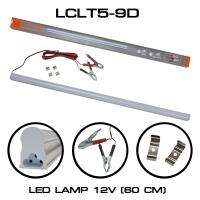 ( Pro+++ ) (แพ็ค10หลอด) หลอดไฟ LED Tube T5 DC 12v พร้อมรางสายปากคีบ (หลอดสั้น 9w 60cm) แสงขาว (แพ็ค10หลอด) คุ้มค่า หลอด ไฟ หลอดไฟตกแต่ง หลอดไฟบ้าน หลอดไฟพลังแดด