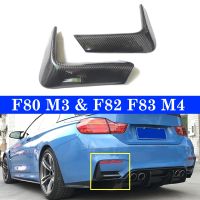 M3 M4 Rear Lip Splitter Splitters Flaps Apron Winglets for BMW F80 M3 4 Door F82 F83 M4 2 Door 14-17 Genuine Carbon Back Corner