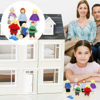 Jiogein 7pcs เล่น Doll House Dolls บทบาทครอบครัวหุ่นหุ่นหุ่นหุ่นหุ่นหุ่น