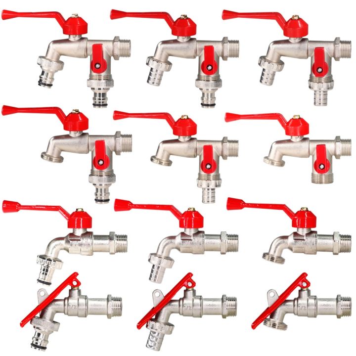 hot-dt-heavy-duty-handle-1-2-garden-faucet-ibc-hose-watering-connecters-2-1-way-outlet-frost-proof