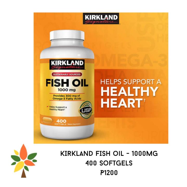 Kirkland Fish Oil 1000mg 400softgels Expiry 11/30/2024 Lazada PH