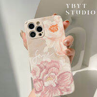 Apple เคสมือถือ iPhone 15/14/13/12/11/X/x/xr สีชมพูทรงดอกโบตั๋นย้อนยุค13 Pro Max เคสโทรศัพท์มือถือซิลิโคน14 Plus 14 Plus ที่จับหนังเคสโทรศัพท์มือถือ12 Mini ล้อมรอบด้วยเต็มที่ป้องกันการตกแบบนิ่ม