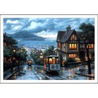 （Jinxiu cross-stitch）ชุดครอสติชสำหรับการปักเต็มผืนผ้าใบสีขาว40x50cmcotton ThreadDiyNeedleworkkitsDmc