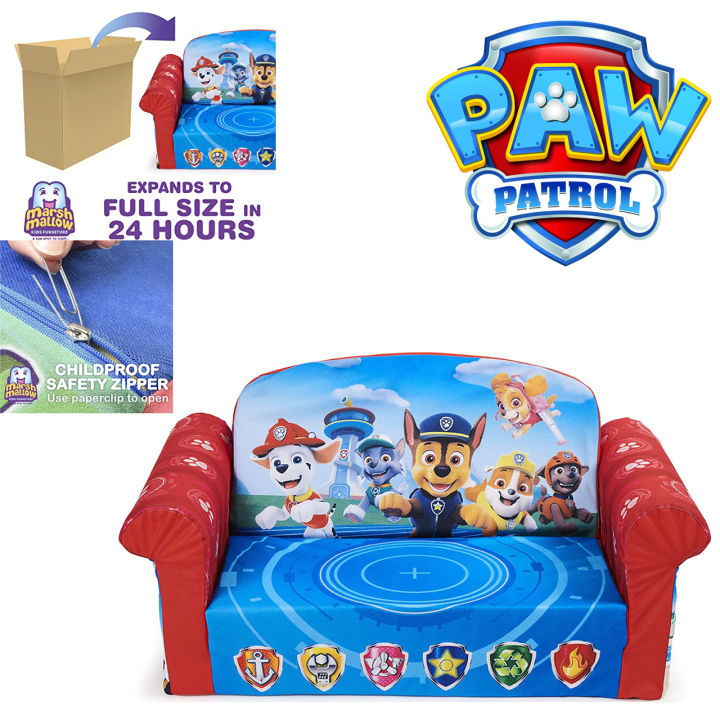 นำเข้า-โซฟา-marshmallow-furniture-childrens-2-in-1-flip-open-foam-compressed-sofa-ราคา-3-490-บาท