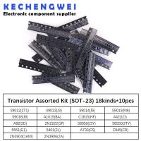 Transistor Assorted Kit (SOT-23) 18kinds*10pcs=180pcs 2N2222 S9013 S9014 S9015 S9018 S8050 S8550 5551 5401 2N3904 2N3906 C1815 Health Accessories