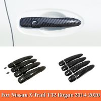 สำหรับ Nissan X-Trail T32 Rogue 2014-2020 ABS คาร์บอนไฟเบอร์รถประตู Protector Handle ตกแต่งฝาครอบรถอุปกรณ์จัดแต่งทรงผม