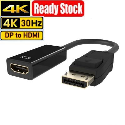 ช่องแสดงผลไปยัง HDMI 4K สายช่องสัญญาณภาพ HDMI สายเคเบิลอะแดปเตอร์วิดีโอ DP เป็น HDMI อะแดปเตอร์ DP DVI VGA สำหรับเลอโนโวเอซุส HP DELL